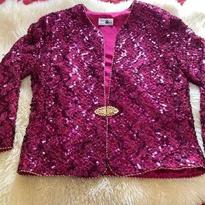 Pink Sequin Blazer Jacket for Special Occasions